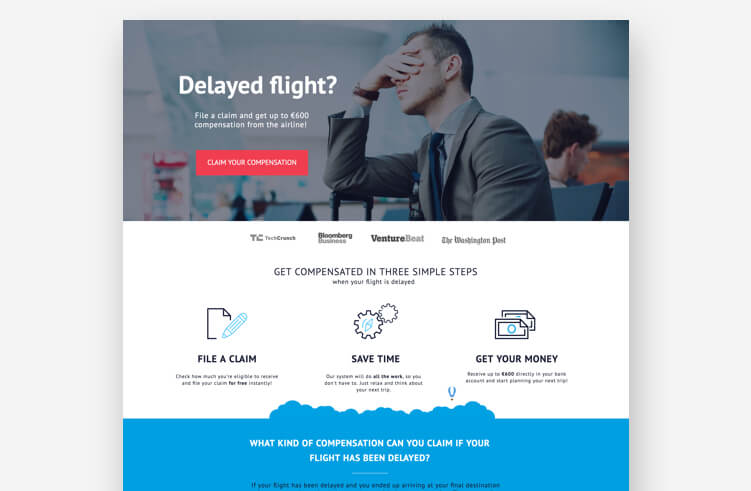 High-Converting Landing Page: ClaimCompass