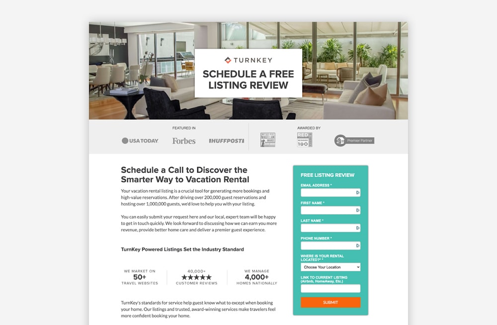 Real Estate Landing Page Examples - TurnKey